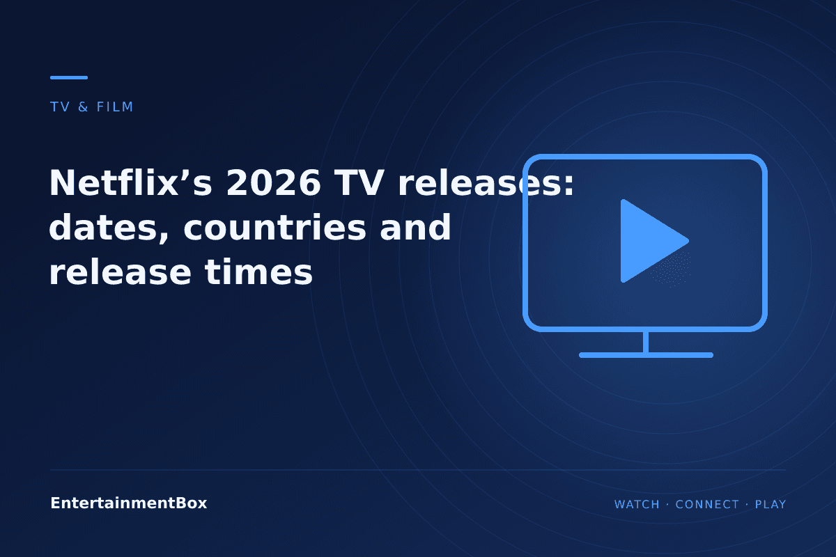 EntertainmentBox editorial cover: Netflix’s 2026 TV releases: dates, countries and release times