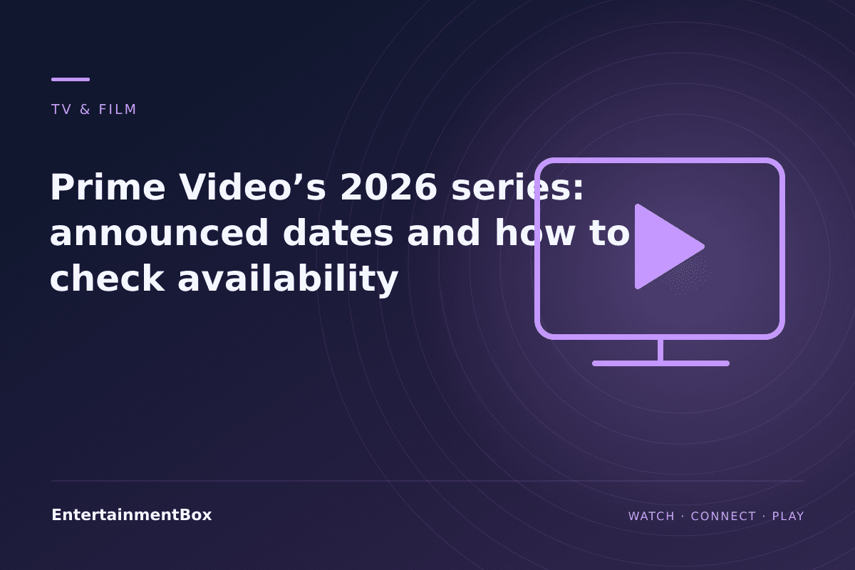 EntertainmentBox editorial cover: Prime Video’s 2026 series: announced dates and how to check availability