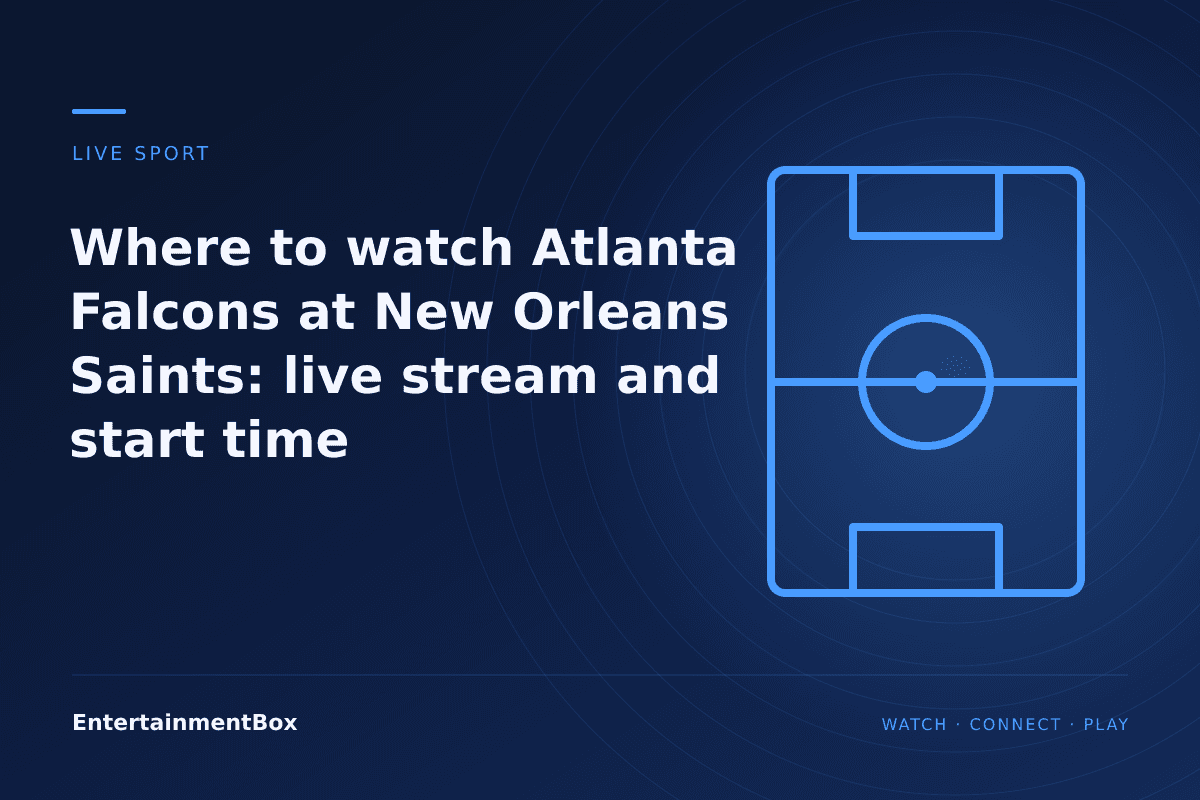 EntertainmentBox editorial cover: Where to watch Atlanta Falcons at New Orleans Saints: live stream and start time