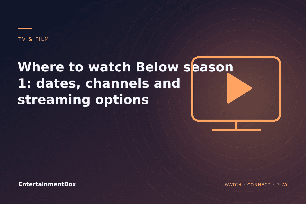 EntertainmentBox editorial cover: Where to watch Below season 1: dates, channels and streaming options