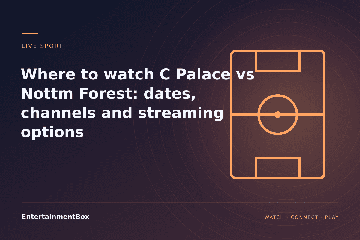 EntertainmentBox editorial cover: Where to watch C Palace vs Nottm Forest: dates, channels and streaming options