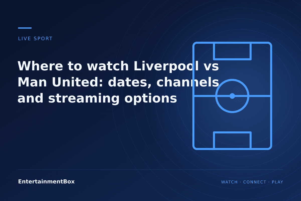EntertainmentBox editorial cover: Where to watch Liverpool vs Man United: dates, channels and streaming options